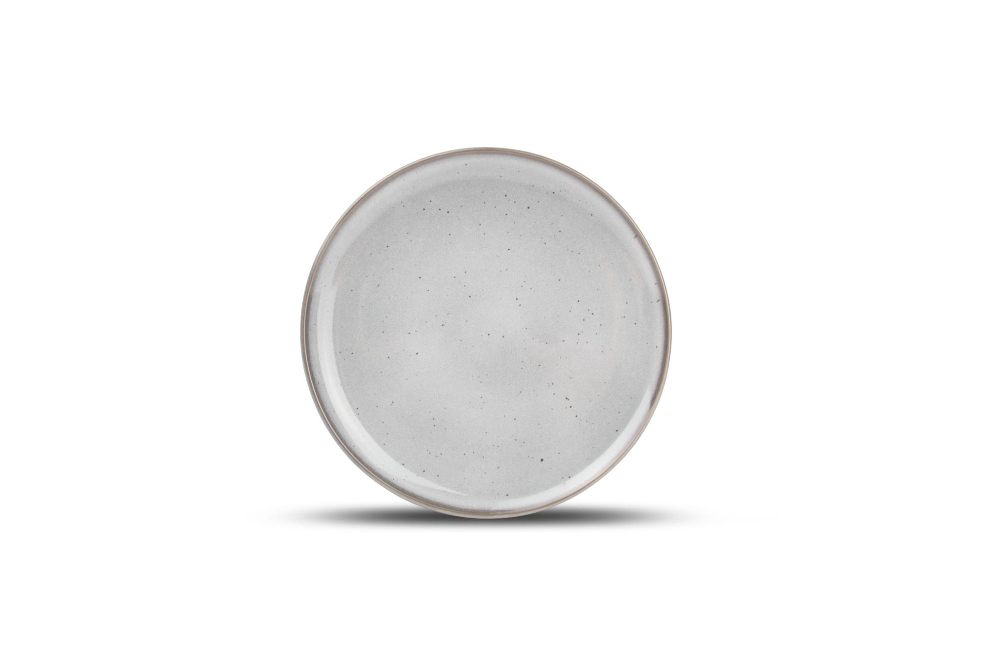 ONA Assiette Plate 19,5cm Gris Freckles 1 Set - 4 Pièces