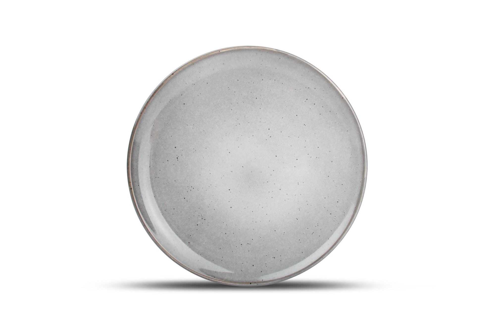 ONA - Assiette plate 26cm gris Freckles - 1 SET - 4 pièces