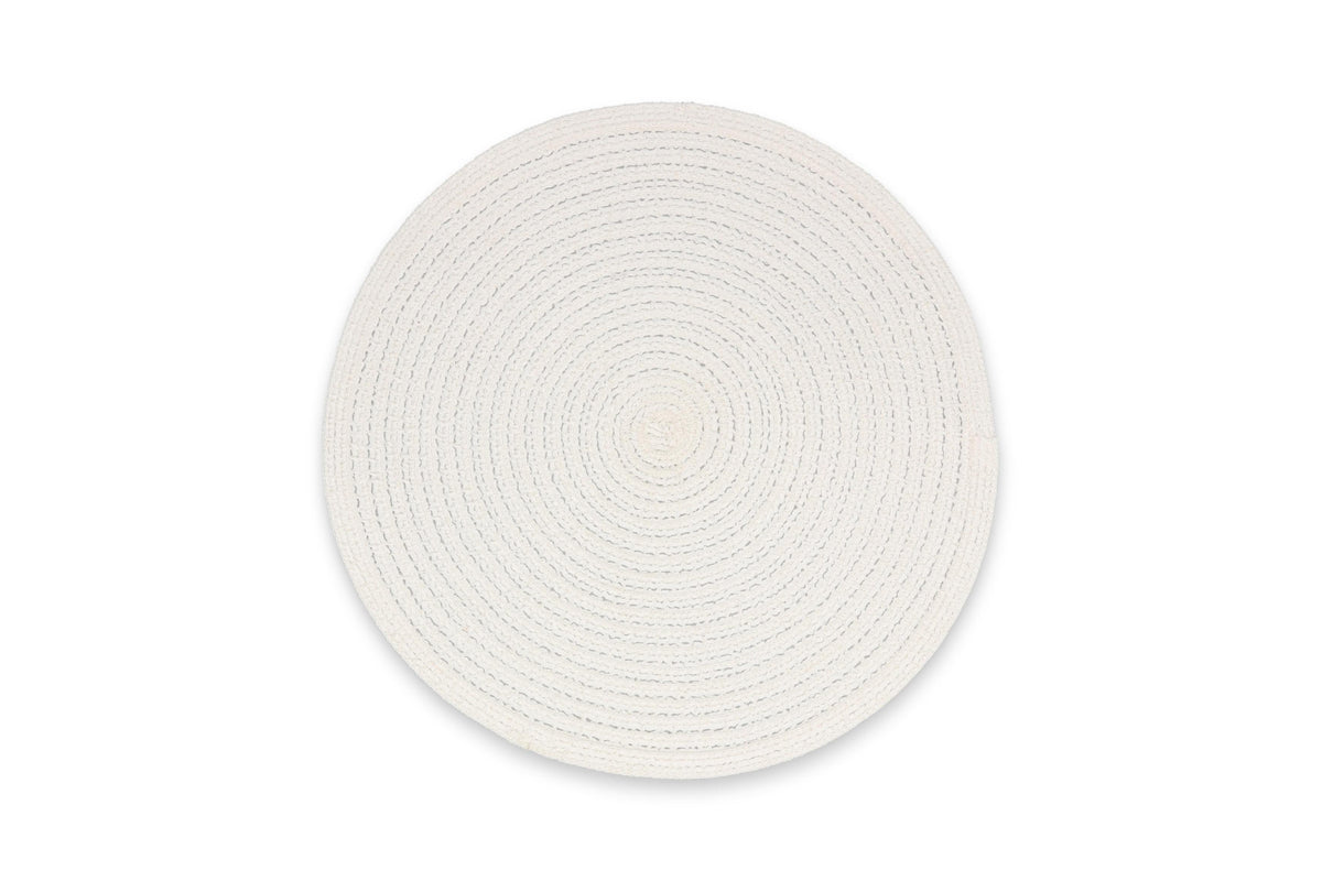 Ona - Set de table 36cm rond blanc Nala - 1 SET - 4 pièces