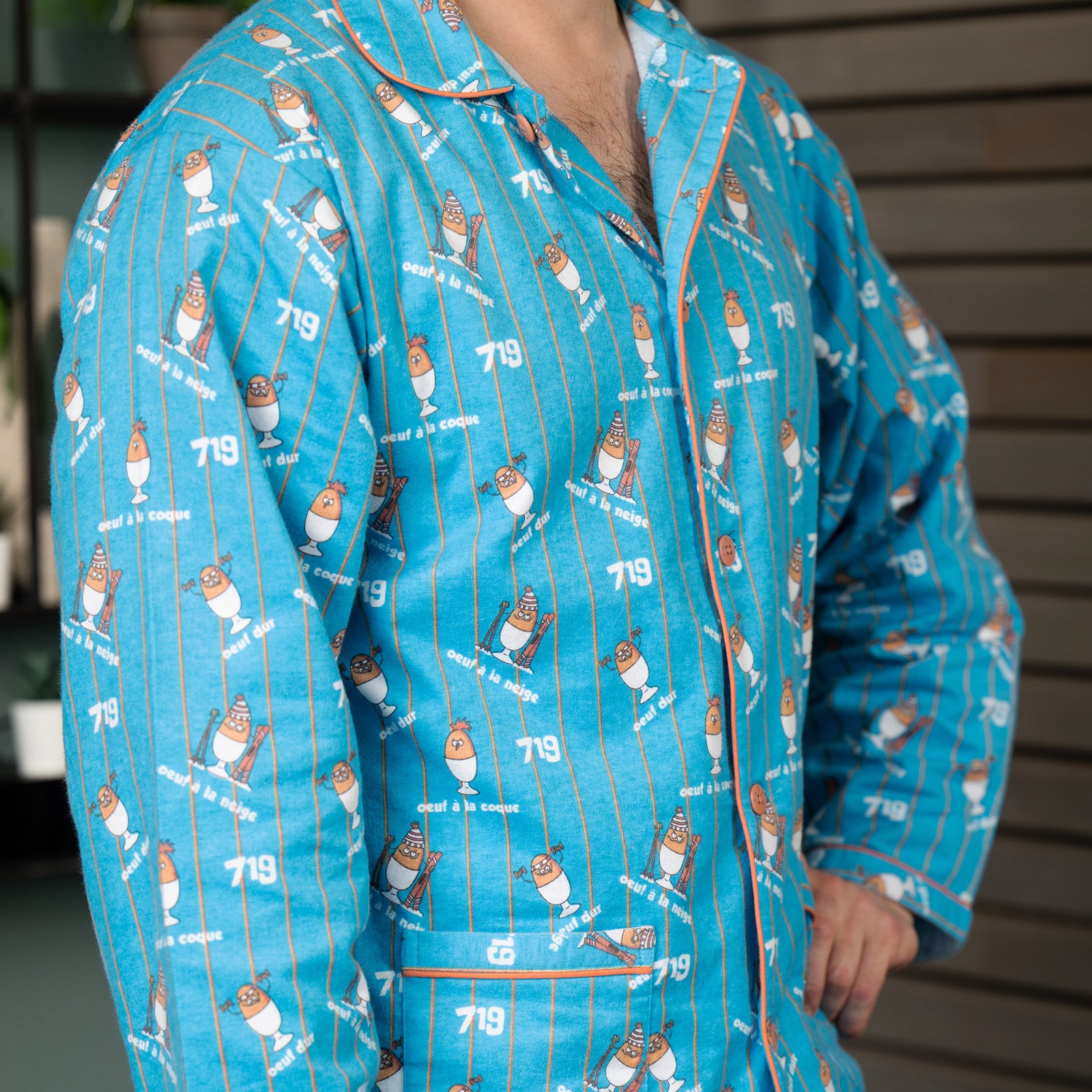 Pyjama Flannelle  - Men - Bleu