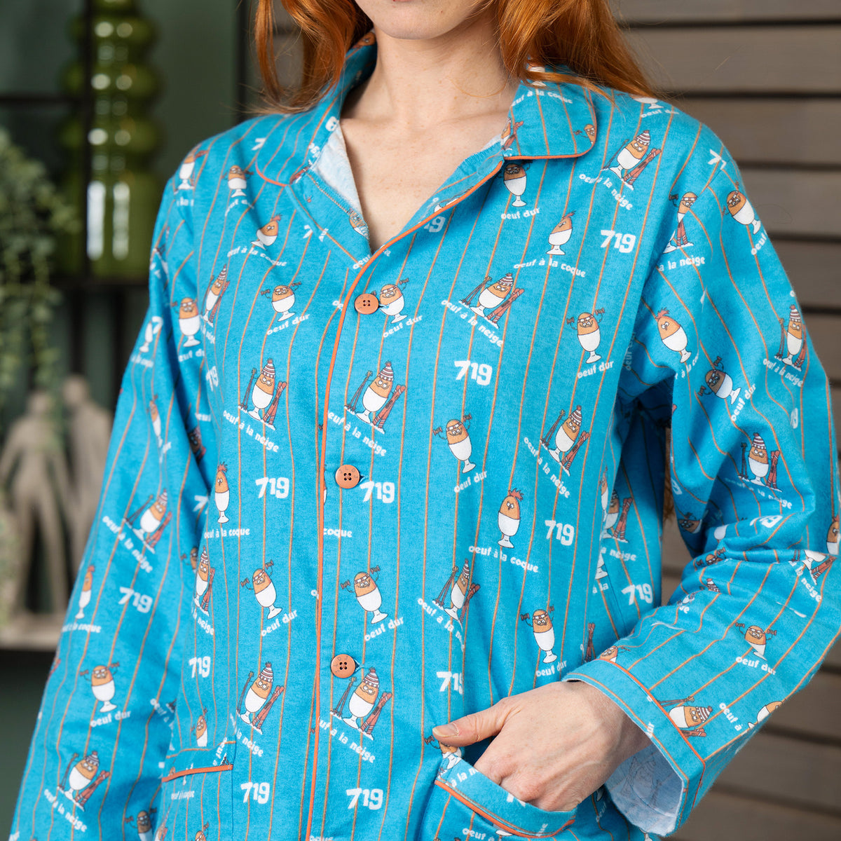 Pyjama Flannelle  - Women - Bleu