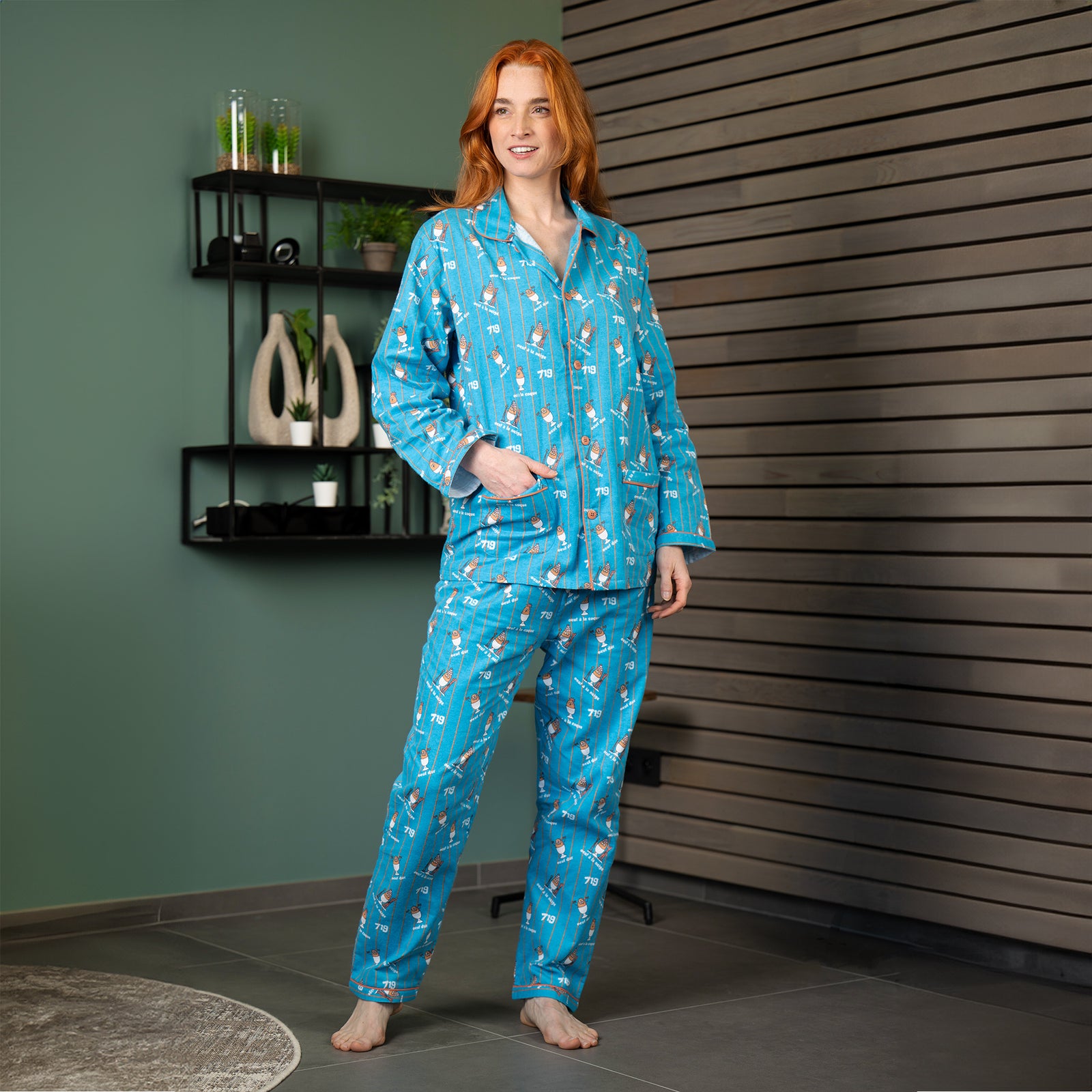 Pyjama Flannelle  - Women - Bleu