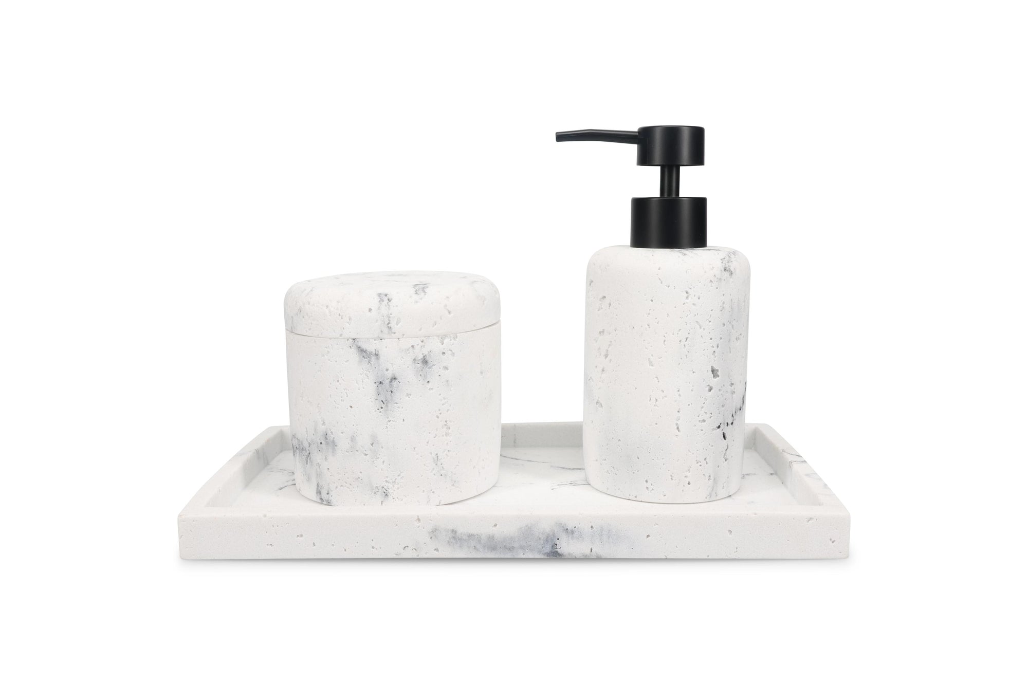 S&P - Pot de stockage 9,5xH9,5cm marble white Suds