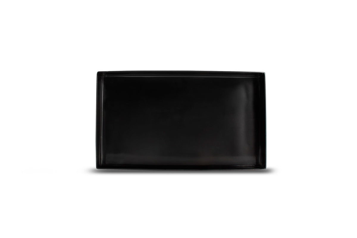 S&P - Plateau de stockage 28x16xH3cm brossé noir Vanity