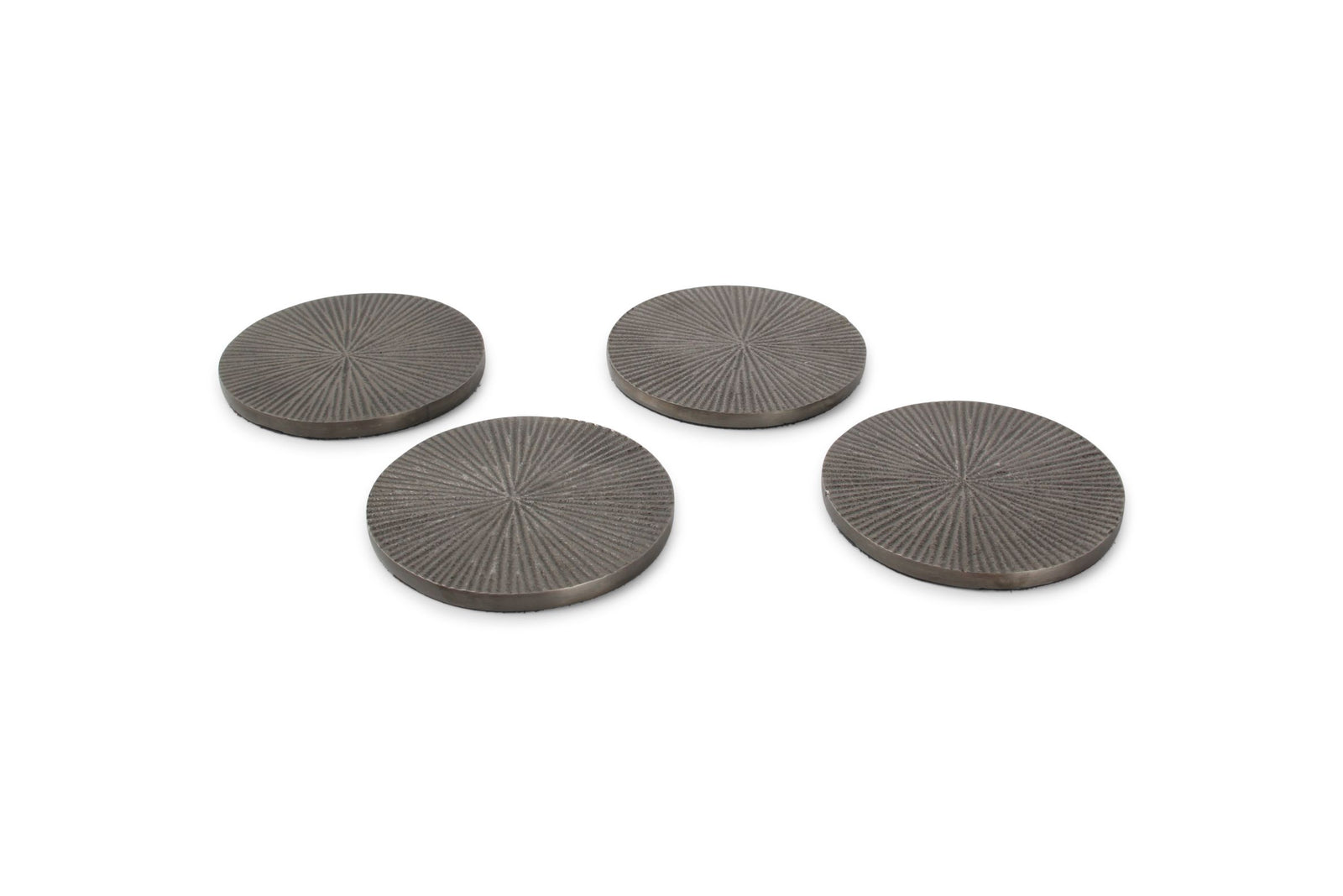 Salt & Pepper Sous-verre 10cm Nervuré Noir Charm - Set/4