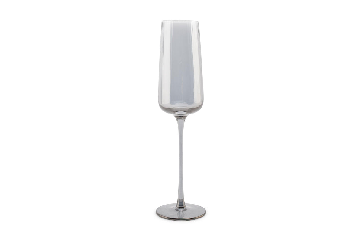 S&P - Champagne glass 24cl smoked Ray - set/4