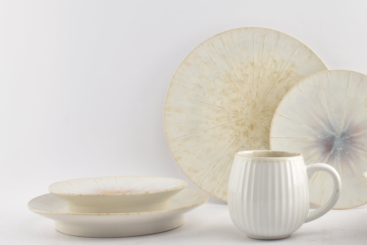 S&P - Assiette plate 18xH3,5cm blanc Eclipse - 1 SET - 4 pièces