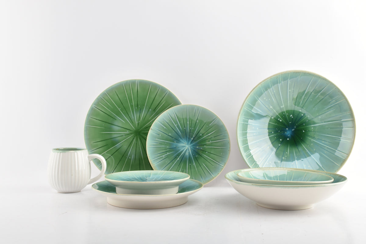 S&P - Assiette plate 21cm turquoise Eclipse - 1 SET - 4 pièces