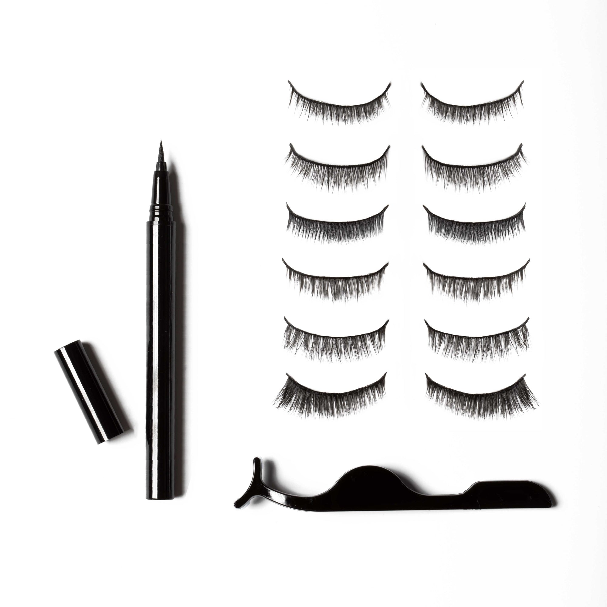 6 Paires De Faux Cils Magnetiques - Noir
