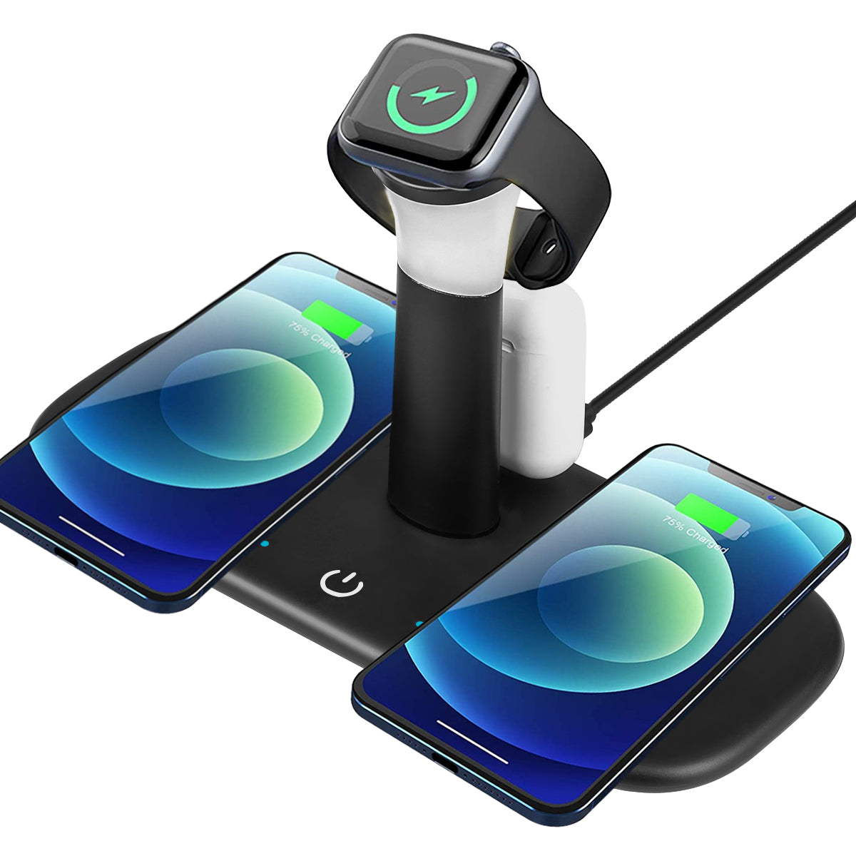 Chargeur Sans Fil 3 En 1 - Noir 