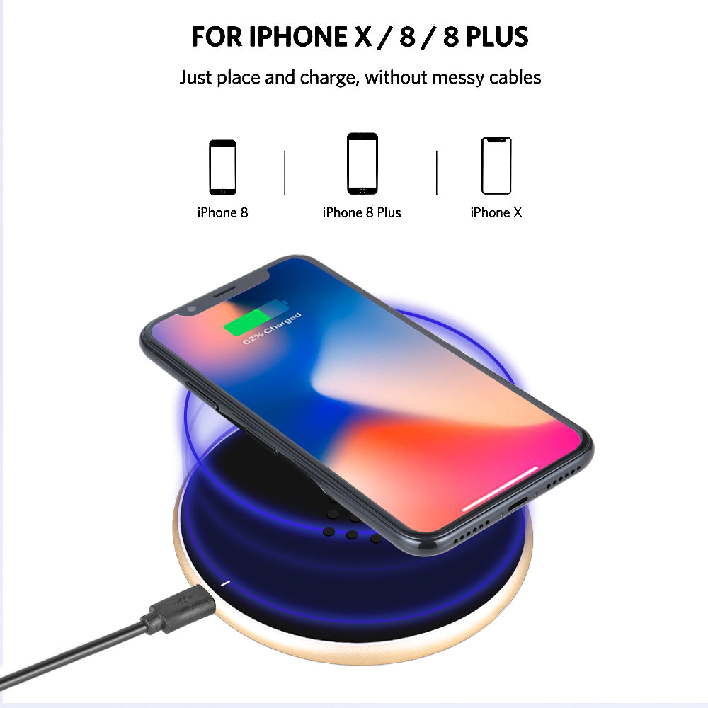Chargeur Rapide A Induction - Or/Noir