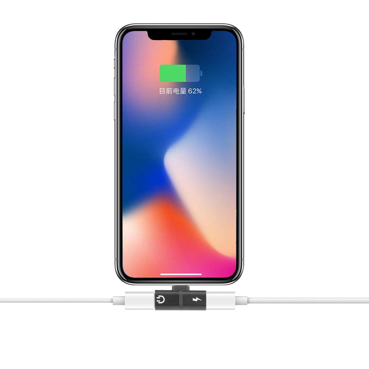 Adaptateur Lightning 1 Male Et 2 Femelles Ios 11 - Noir