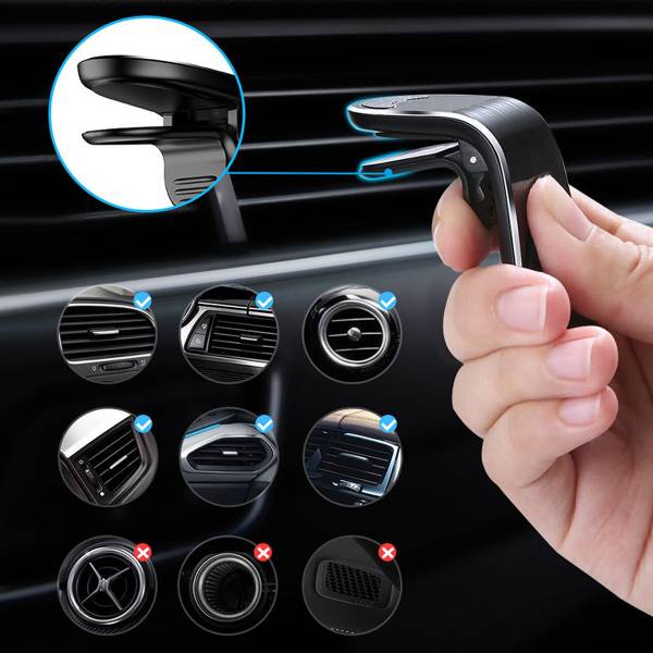 Support Voiture Magnetique - Noir 