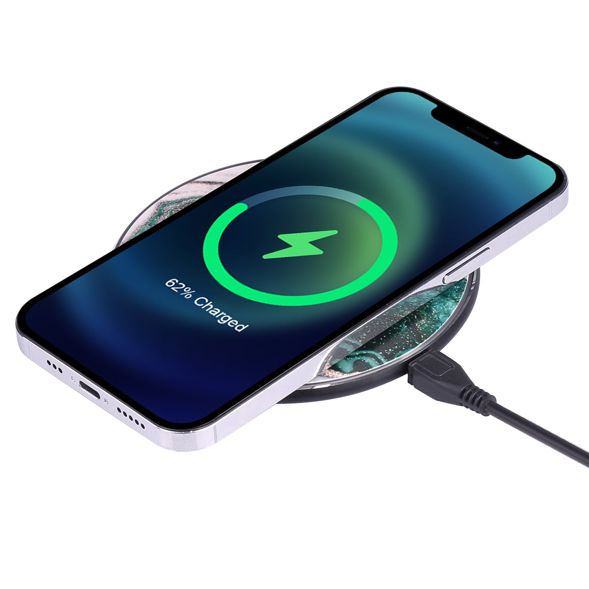 Chargeur Rapide A Induction - Vert Marbre