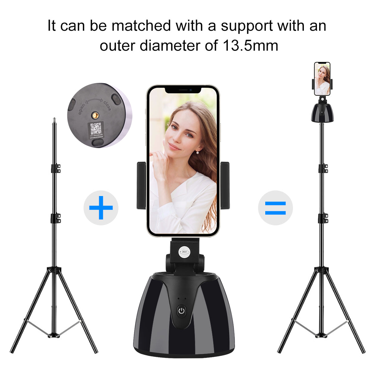 Support Telephone Intelligent Rotation 360° - Noir