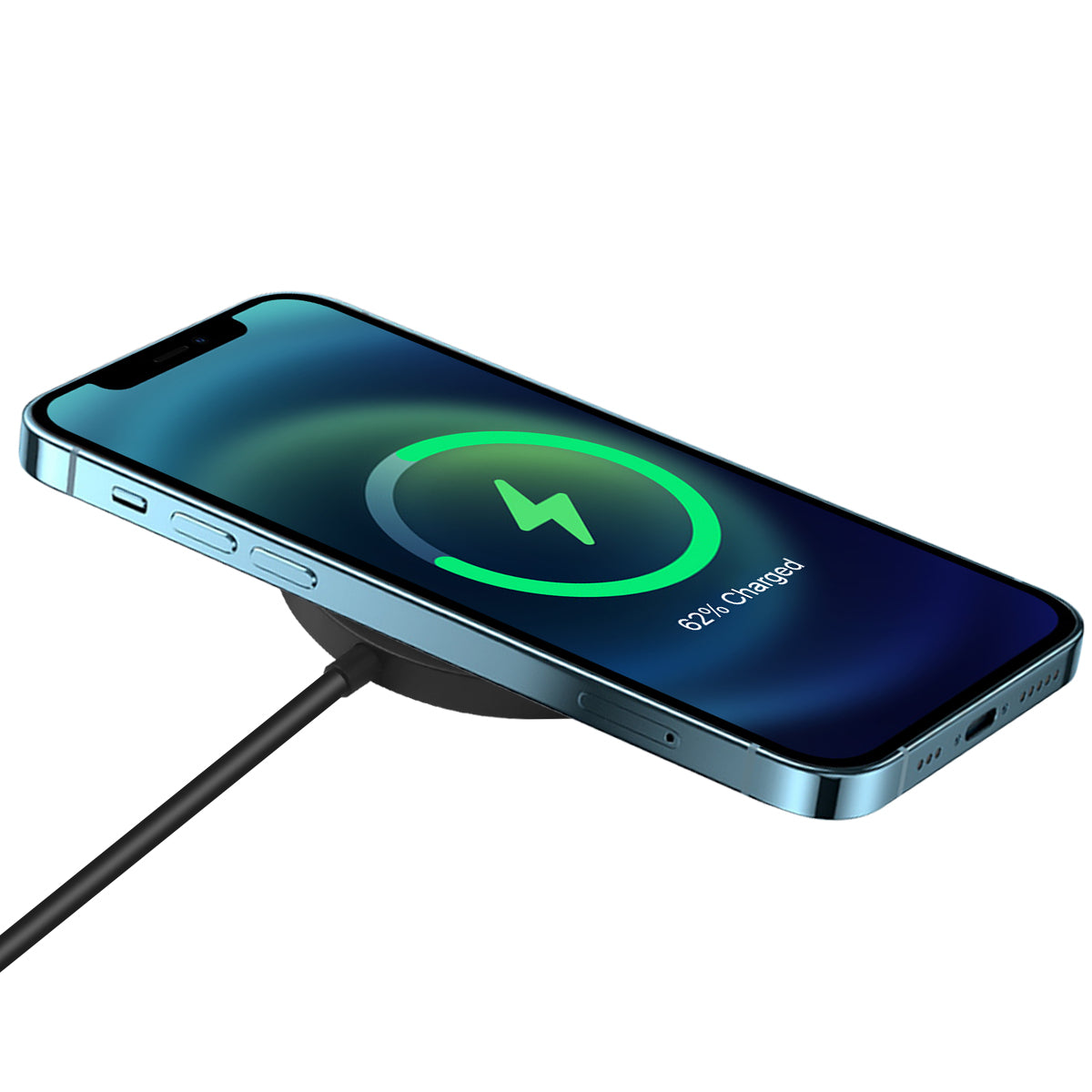 Chargeur Rapide Sans Fil Magnetique - Noir 