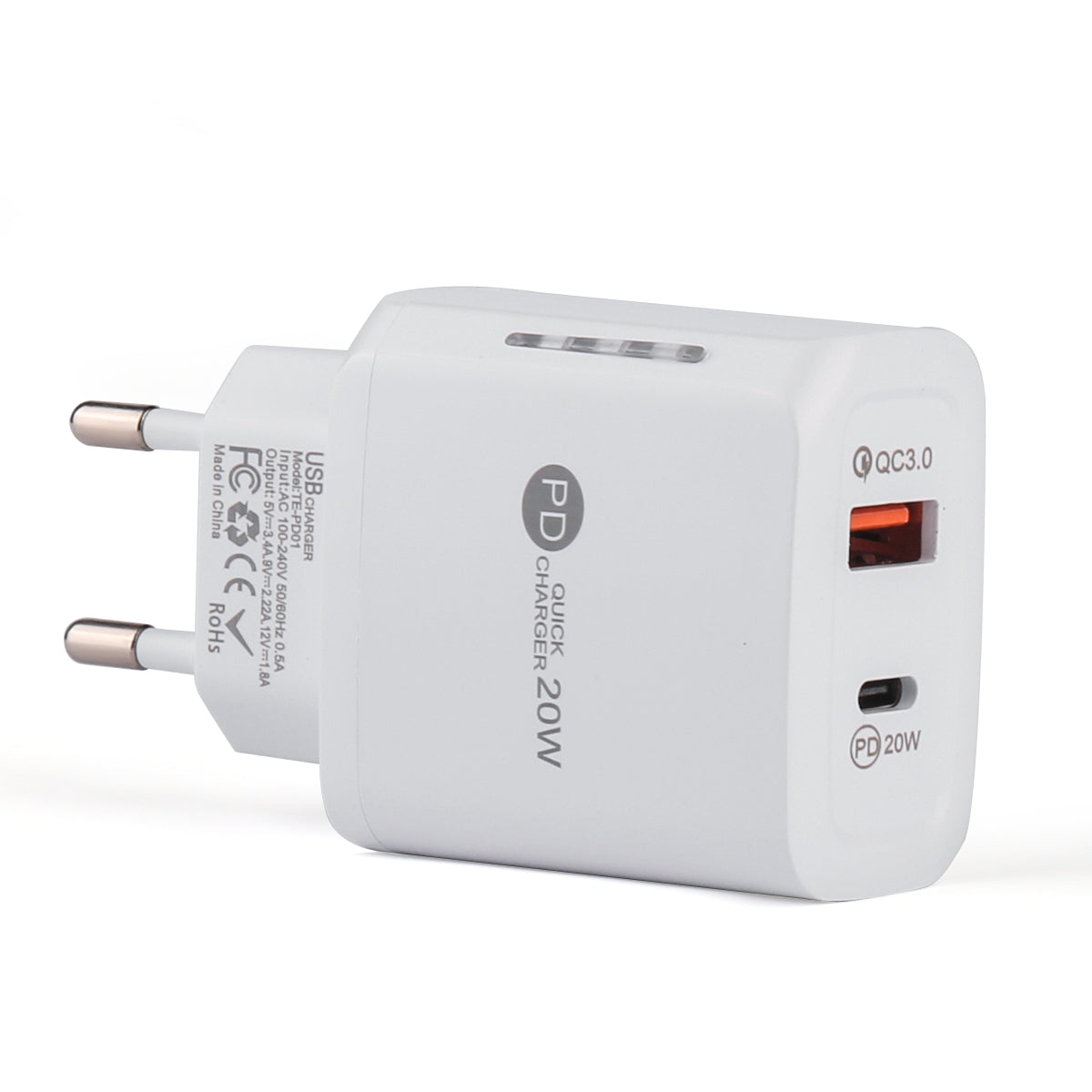 Adaptateur Usb + Type C - Blanc
