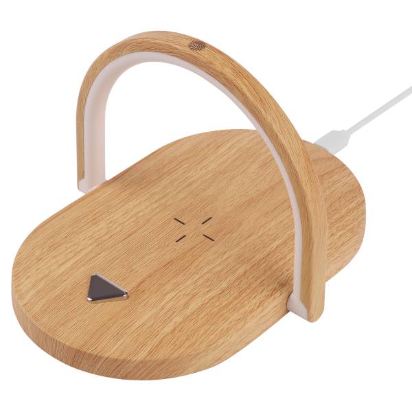 Veilleuse A Chargeur Sans Fil Induction - Wood