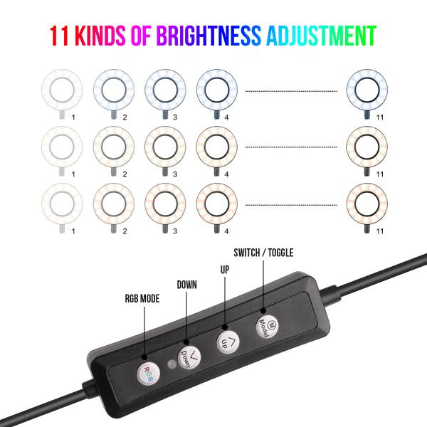 Ring Light Rgb - Noir
