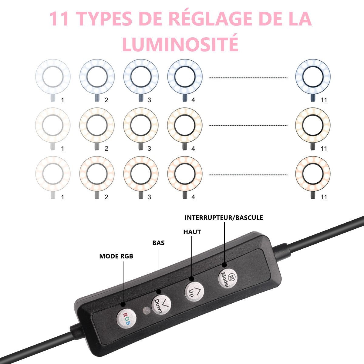 Ring Light Rgb - Noir