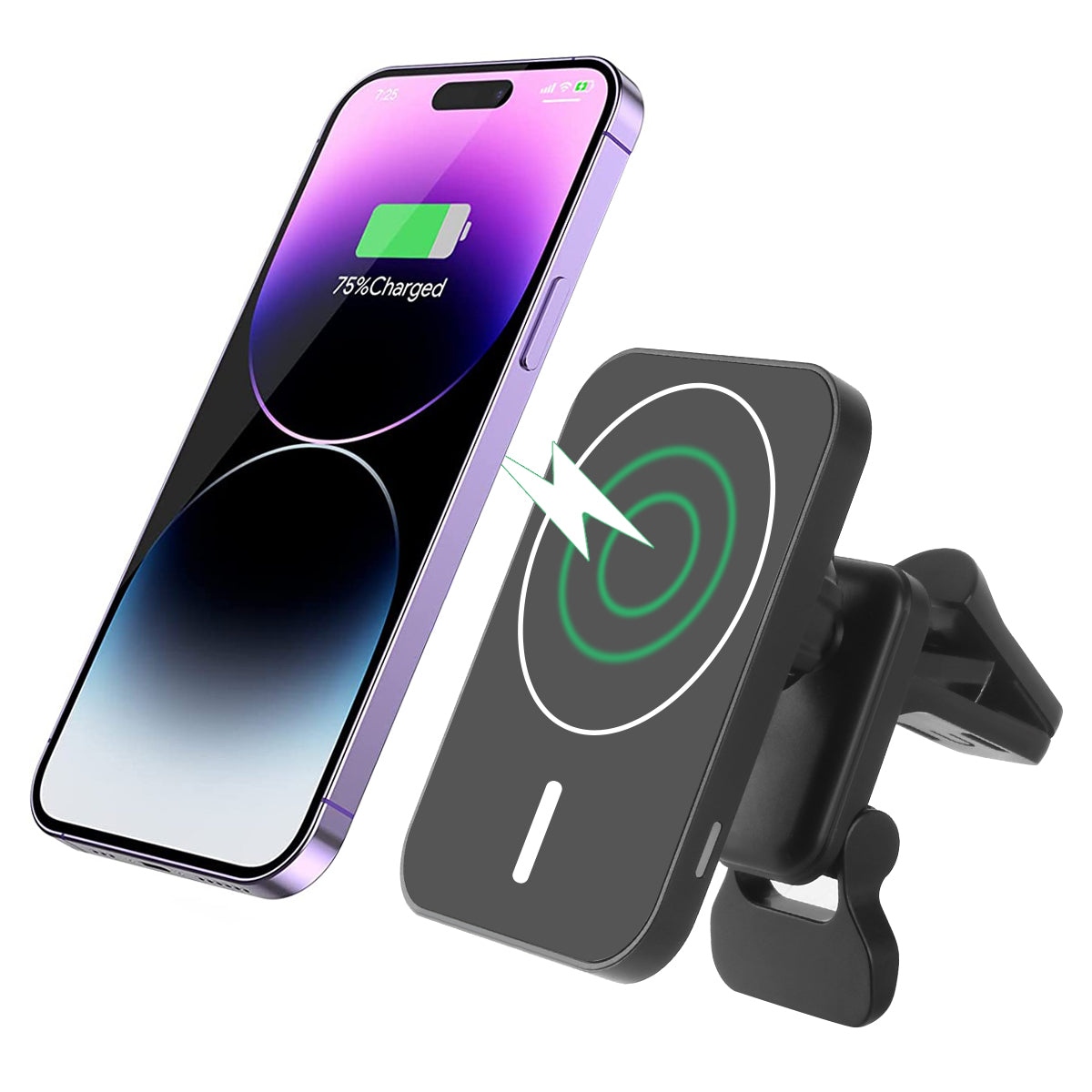 Support & Chargeur Voiture Magsaf - Noir