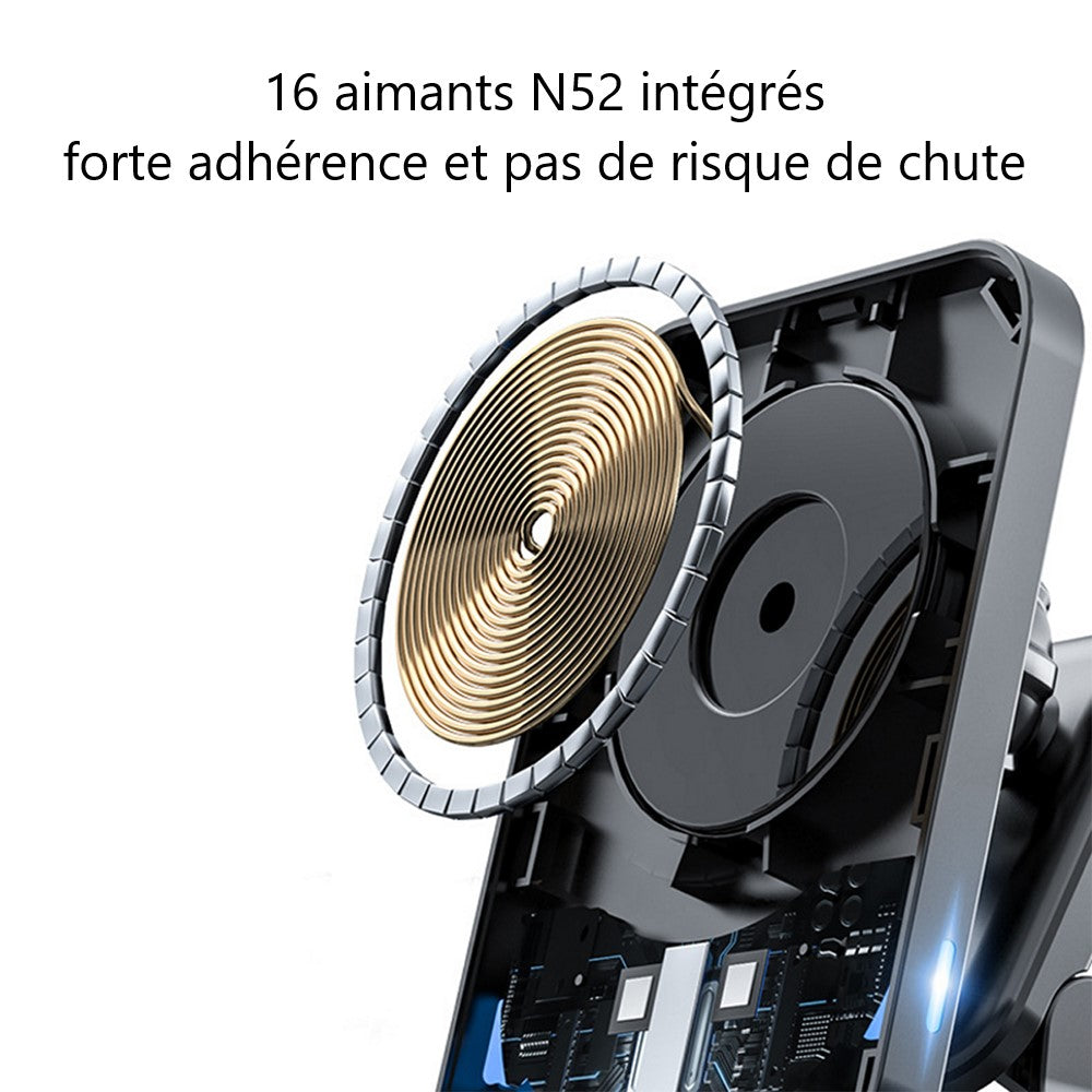 Support & Chargeur Voiture Magsaf - Noir