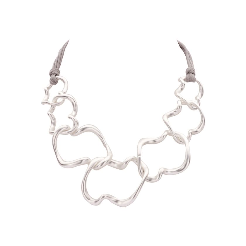 Collier - Bangkok Halsketting Zilverkleurig Mat