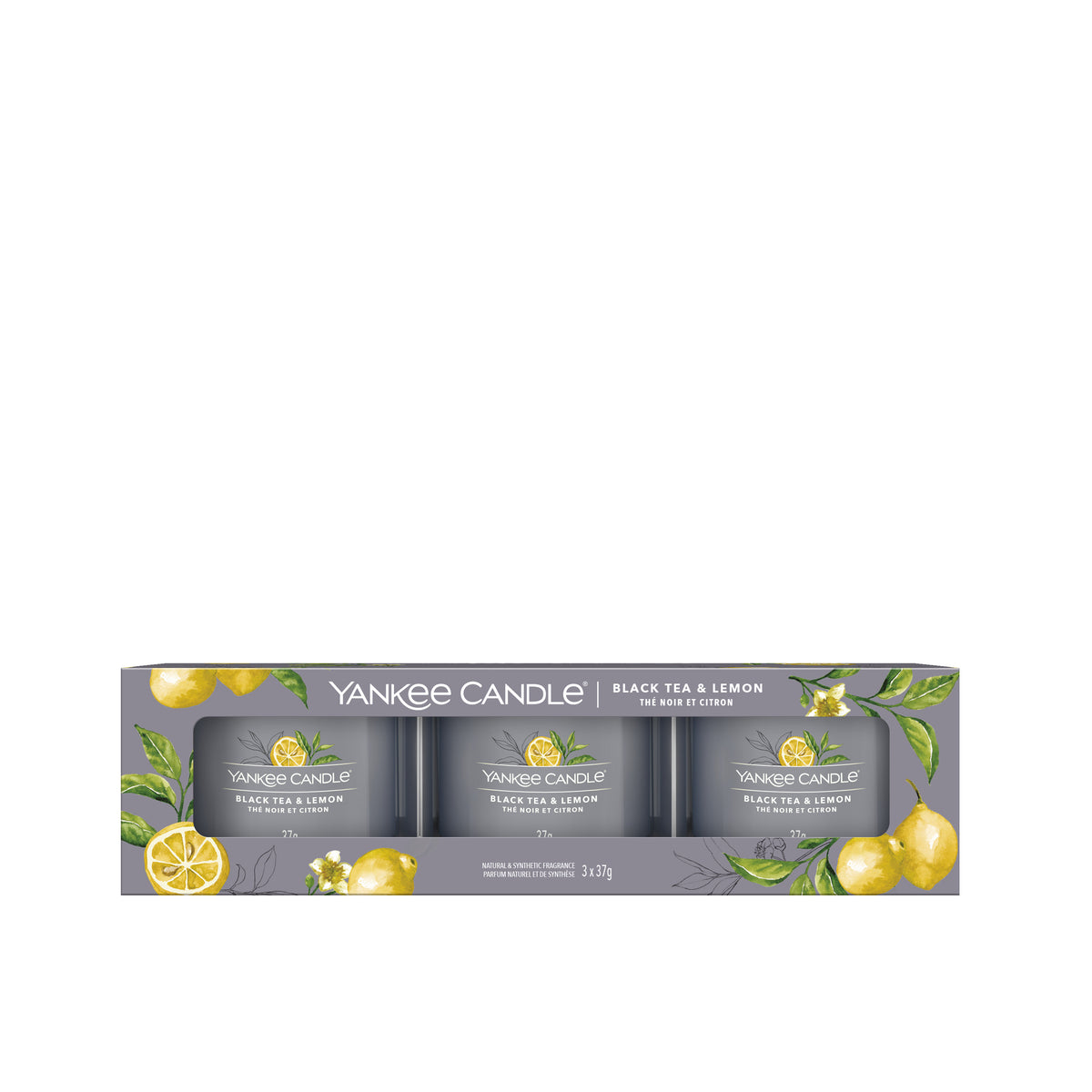 YC Black Tea & Lemon Signature Filled Votive 3-Pack