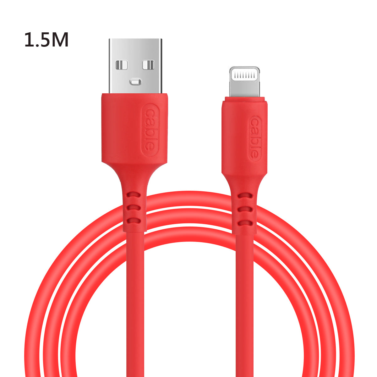Chargeur Usb Vers Lightening / Iphone 1,50 Metre - Rouge