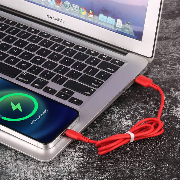 Chargeur Usb Vers Lightening / Iphone 1,50 Metre - Rouge