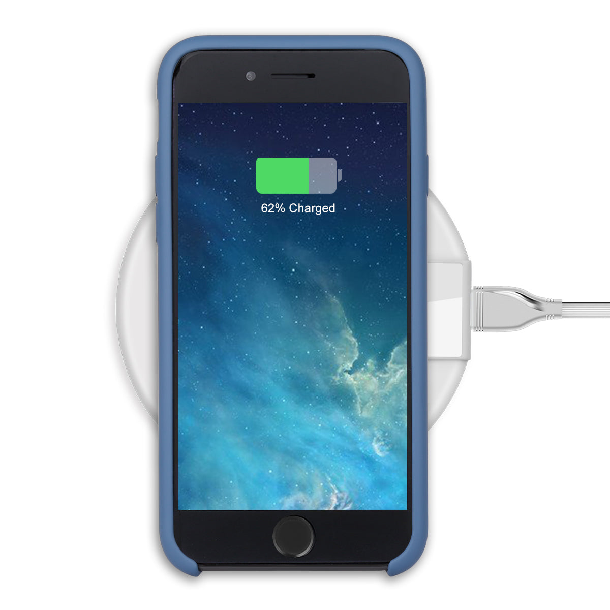 Coque Pour Iphone 7/8 Rigide En Silicone - Bleu Cobalt