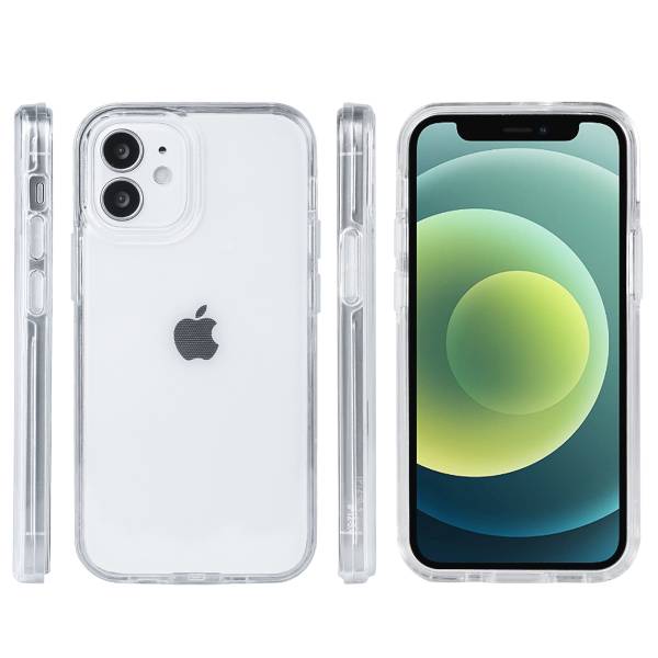 Coque Pour Iphone 12Mini - 2 En 1 (Contour Silicone Et Coque Pour En Dur) - Transparent
