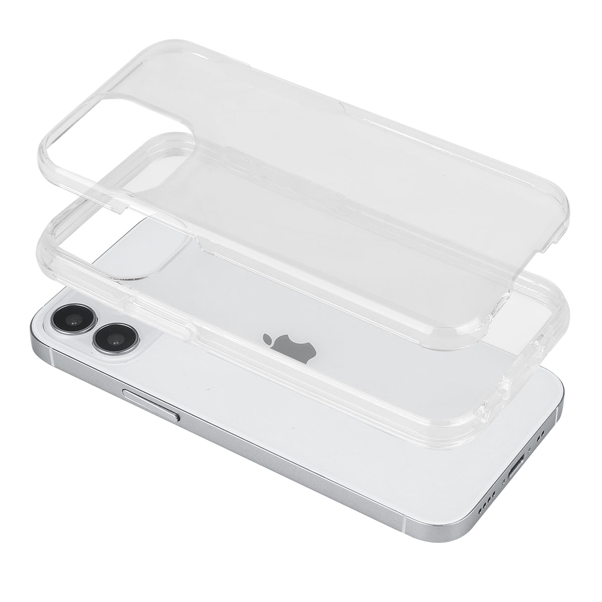 Coque Pour Iphone 12Mini - 2 En 1 (Contour Silicone Et Coque Pour En Dur) - Transparent