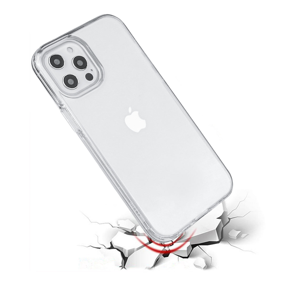 Coque Pour Iphone 12Pro Max - 2 En 1 (Contour Silicone Et Coque Pour En Dur) - Transparent