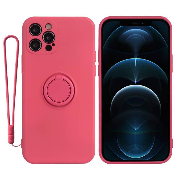 Coque Silicone Avec Anneau Magnetique - Rose
