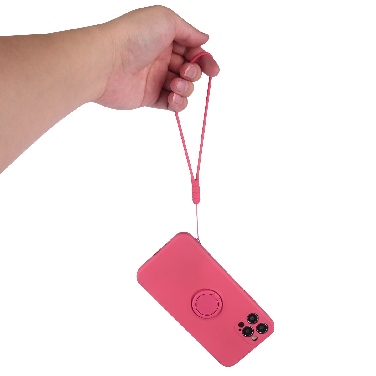 Coque Silicone Avec Anneau Magnetique - Rose