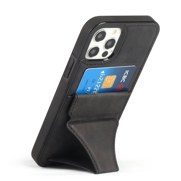 Coque Porte Carte Et Support - Noir