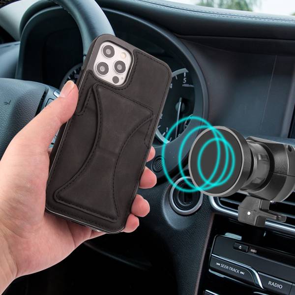Coque Porte Carte Et Support - Noir