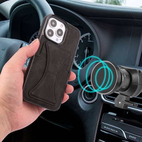 Coque Porte Carte Et Support - Noir