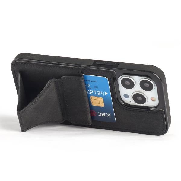Coque Porte Carte Et Support - Noir