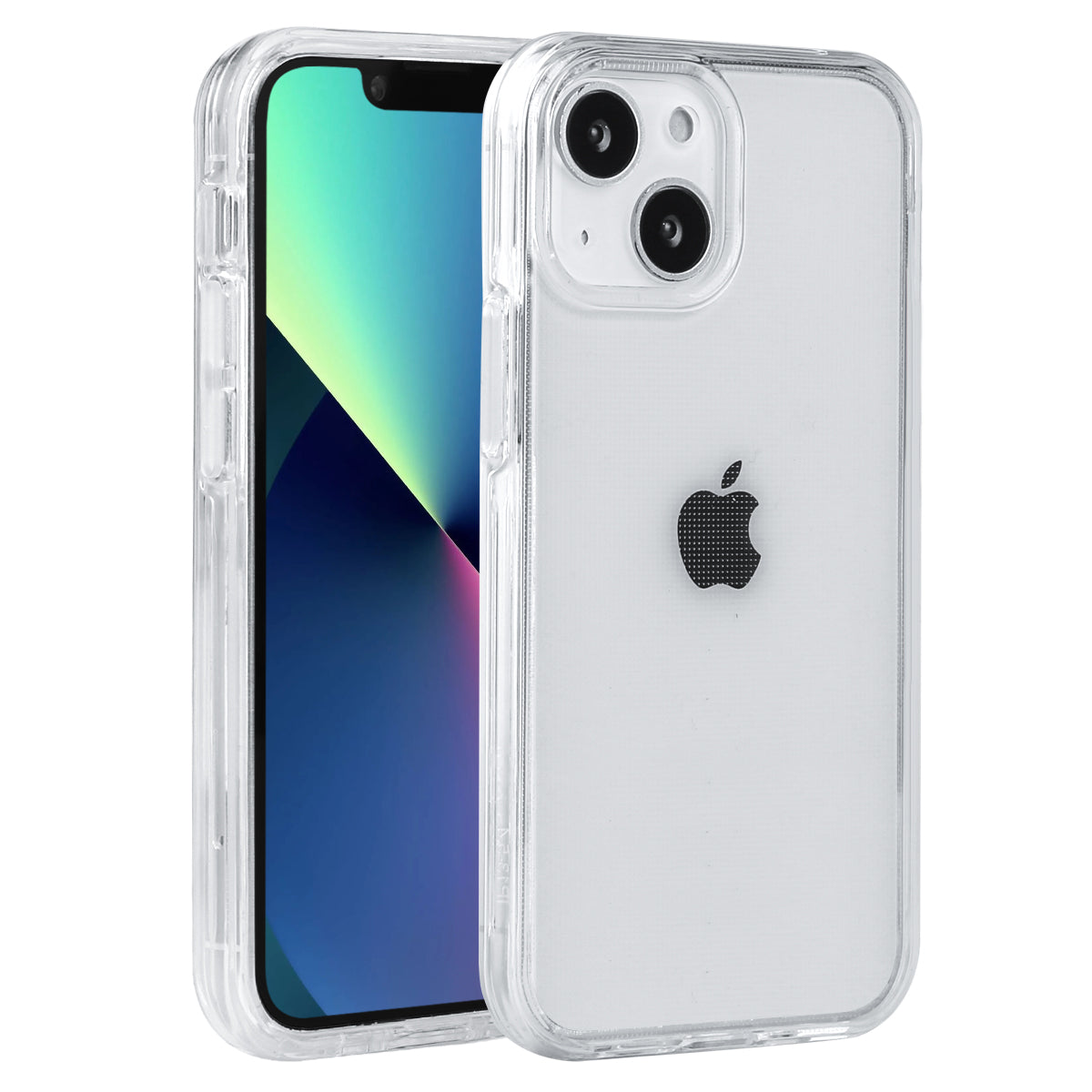 Coque Pour Iphone 13 Mini - 2 En 1 (Contour Silicone Et Coque Pour En Dur) - Transparent