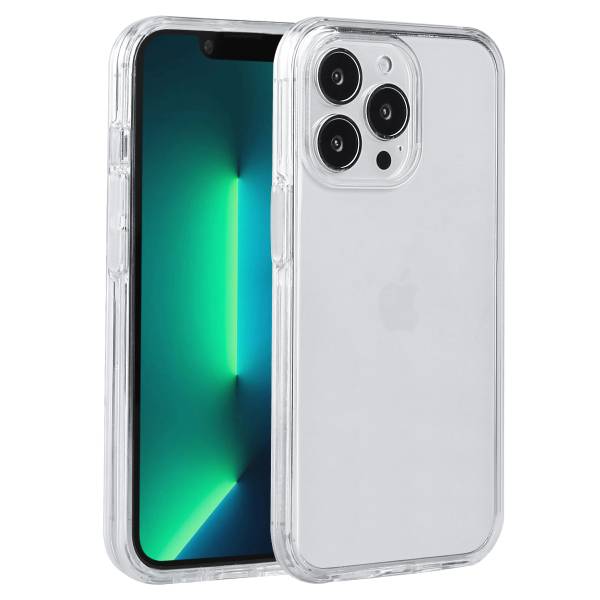 Coque Pour Iphone 13Pro - 2 En 1 (Contour Silicone Et Coque Pour En Dur) - Transparent