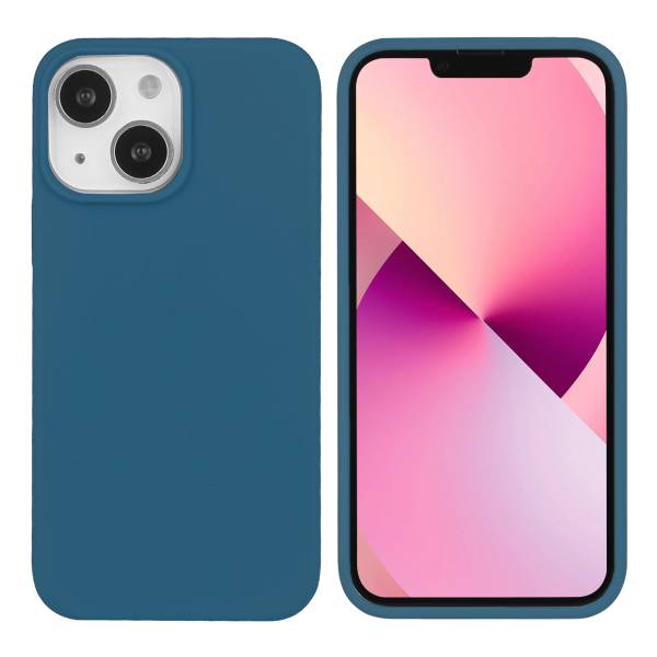 Coque Pour Iphone 13 Rigide En Silicone - Bleu