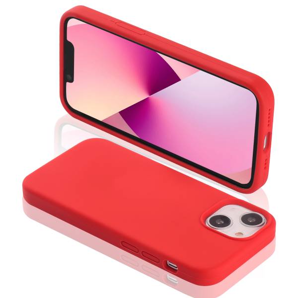 Coque Pour Iphone 13 Rigide En Silicone - Rouge