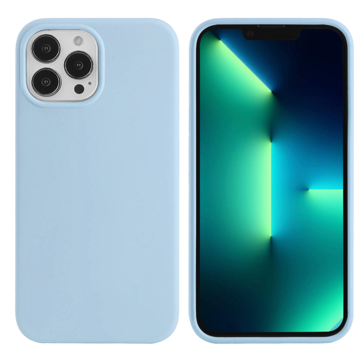 Coque Pour Iphone 13Pro Rigide En Silicone - Bleu 