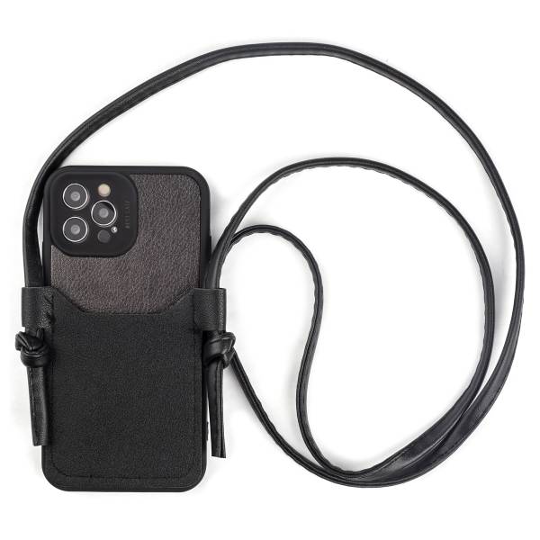 Sacoche En Cuir Pour Telephone - Noir