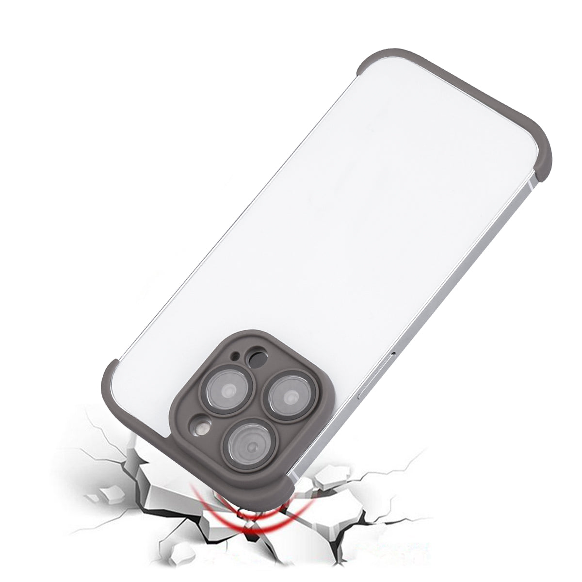 Coque Adhesive Iphone 14 Pro - Gris Fonce