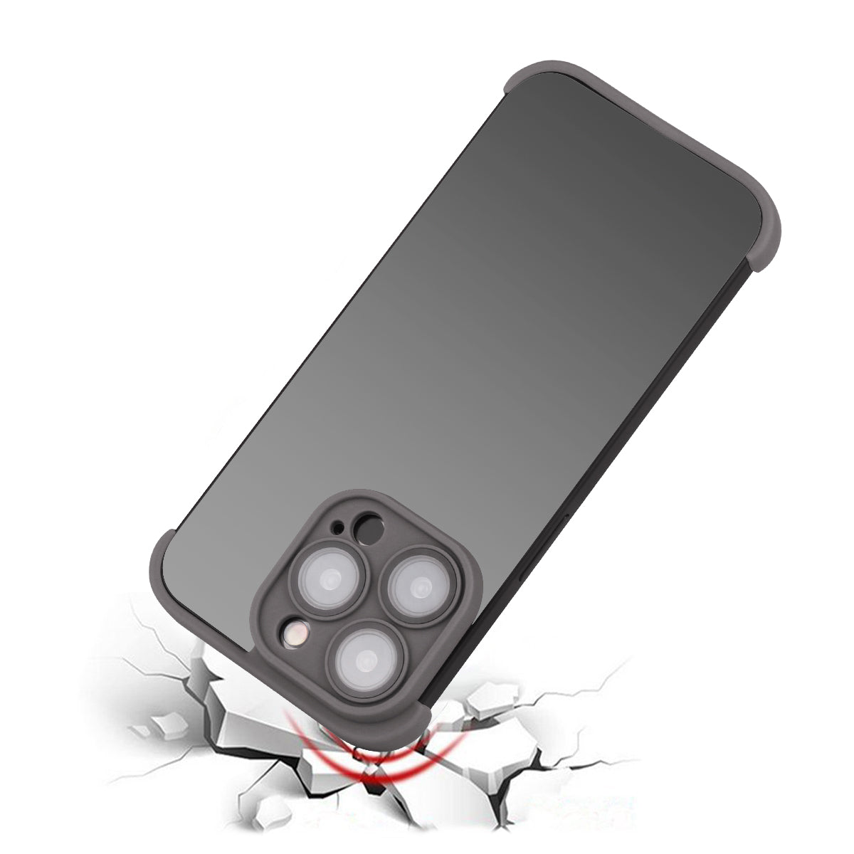 Coque Adhesive Iphone 15 Pro - Gris Fonce