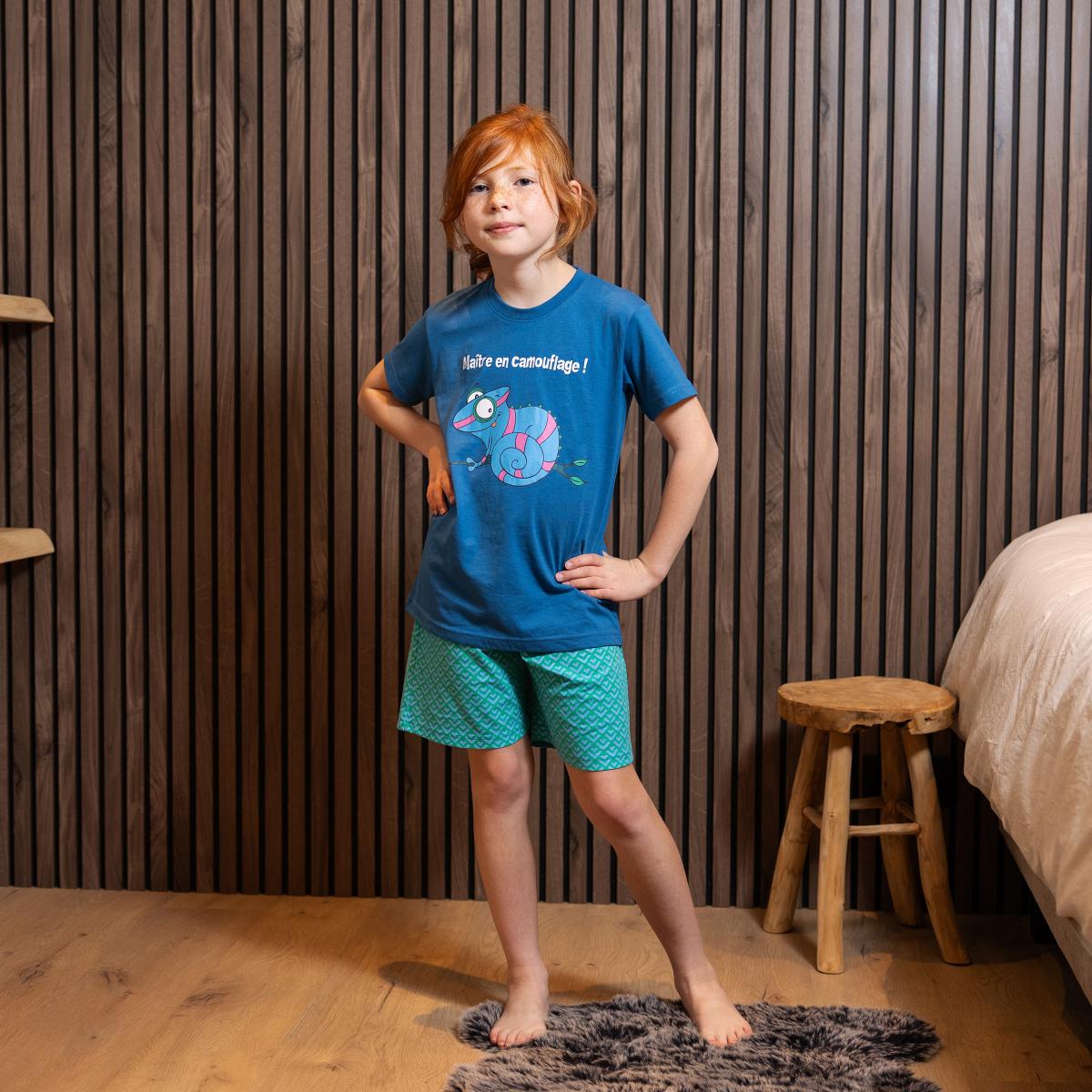 Kid - Short Pyjama - Bleu Indigo