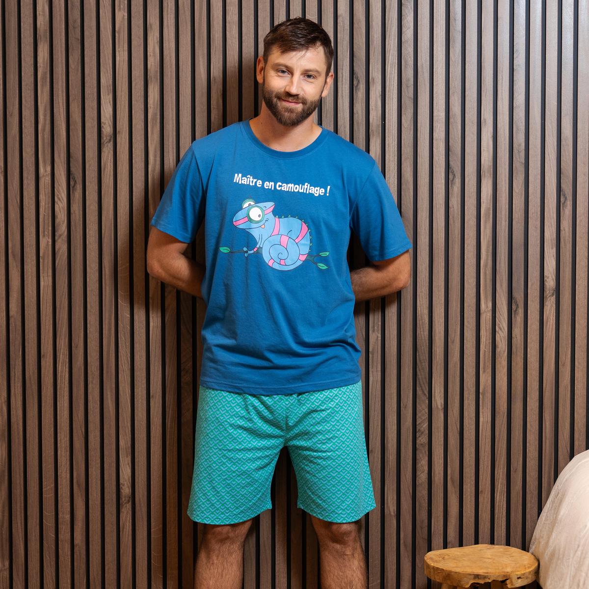 Homme - Short Pyjama - Bleu Indigo